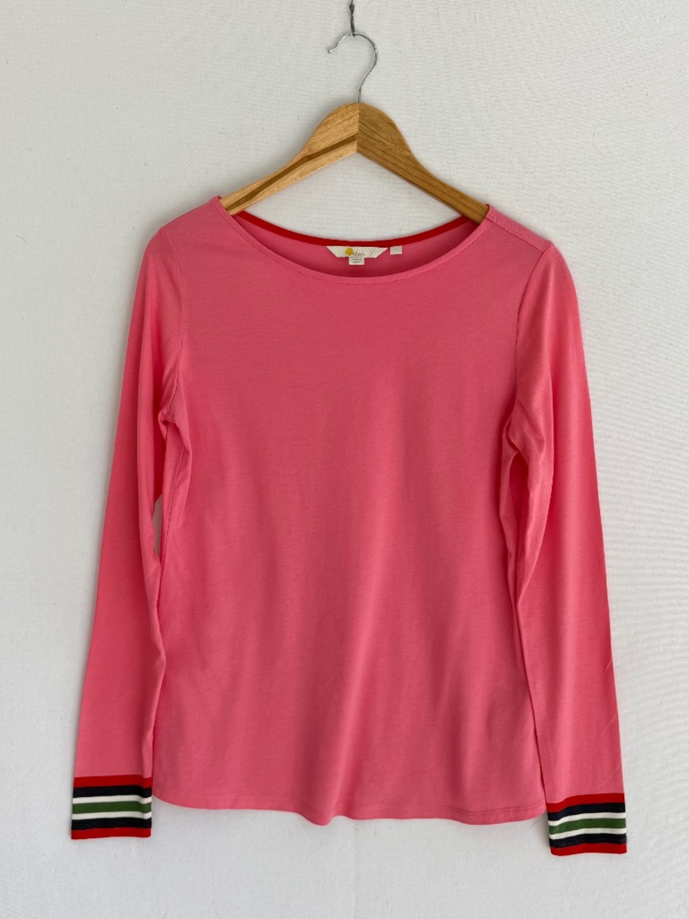 BODEN Women’s Small Pink Long Sleeve T-Shirt Modal Cotton Blend